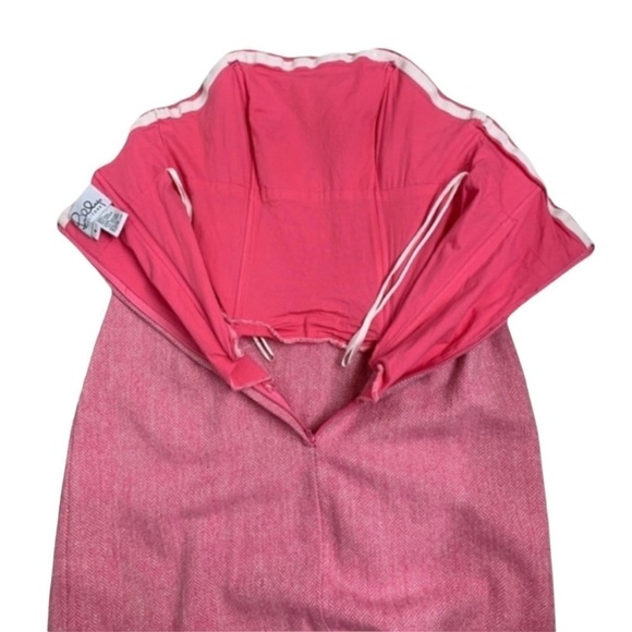Wool Lilly Pulitzer Pink Strapless Dress - Size 6 - Picture 6 of 11